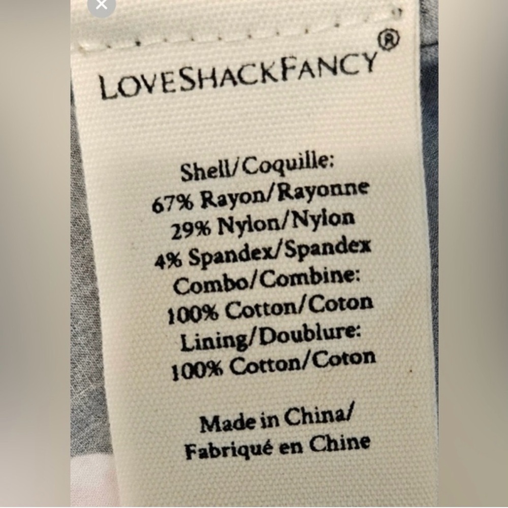 LoveShackFancy Sanam Floral Mini Dress Size 8 - Picture 8 of 8